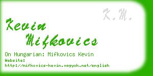 kevin mifkovics business card